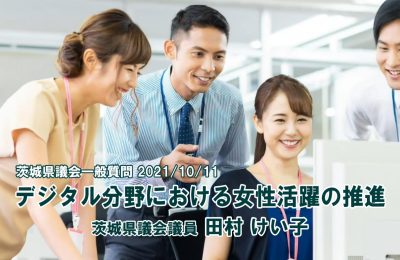 田村けい子議員の一般質問／デジタル分野における女性活躍の推進