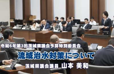 山本美和議員の予算特別委員会での質疑「流域治水対策について」